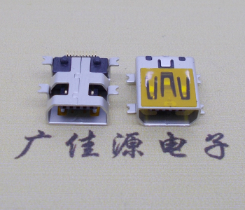 温州迷你USB插座,MiNiUSB母座,10P/全贴片带固定柱母头