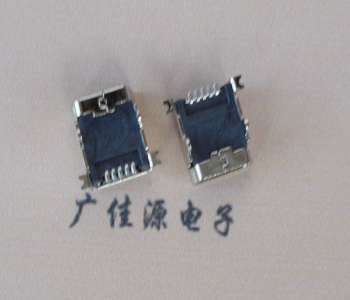 温州 MINI USB 5PF 90°SMT前插后贴电源接口