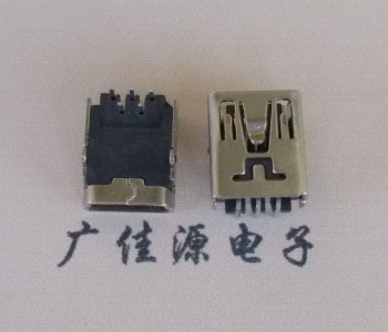 温州MINI USB前两脚插座 90度卧式 端子DIP针脚定义