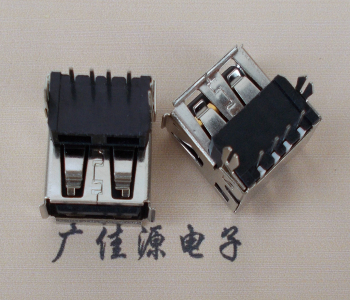 温州USB插座 90度AF单层正向垫高9.3 DIP鱼叉脚