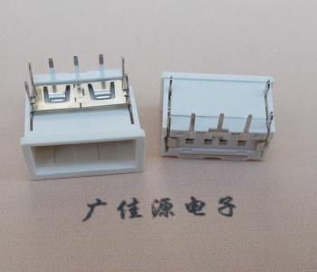温州USB接口2.0连接器.3p端子加护套防尘母座