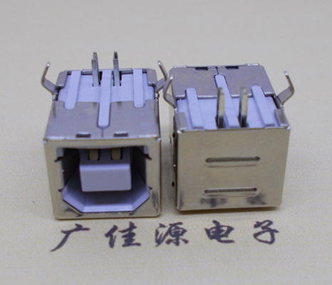 温州USB BF90度母座 打印机接口 卧式插板DIP白胶