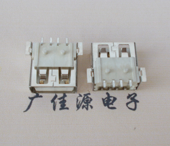 温州USB AF方形脚 贴片母座 1.0/1.2柱子直边接口