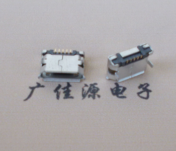 温州Micro USB卷口 B型(无柱）插板脚间距6.4普通端子