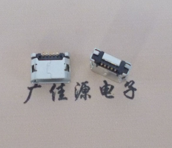 温州MICRO USB接口 90度卧式母座 插板有柱直边