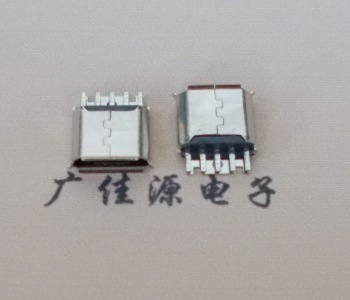 温州Micro USB母座 防水接口焊线夹板式悬空翻边