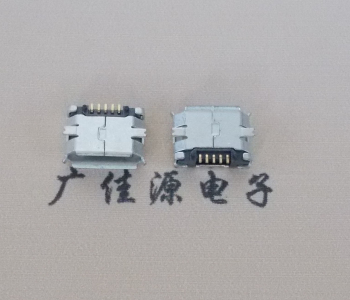 温州MICRO USB 5Pin母座 贴板封装接口 卷边镀雾锡