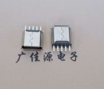 温州Micro USB接口 母座B型5p引脚焊线无后背