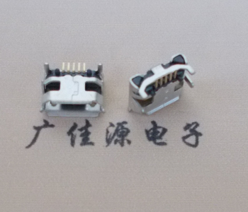 温州Micro USB母座牛角间距7.2x6.6mm加长端子定位柱
