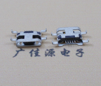 温州MICRO USB 5PIN接口 沉板1.6MM 四脚插板无导位