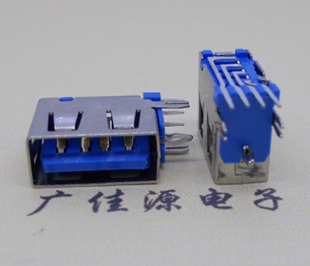 温州USB 测插2.0母座 短体10.0MM 接口 蓝色胶芯