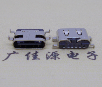 温州卧式连接器Type-C6p母座沉板SMT0.8mm