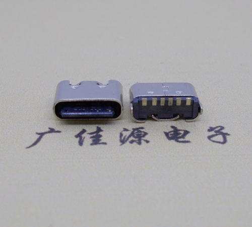 温州Type-C6p母座接口短体立贴5.0mm