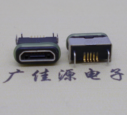 温州micro  usb连接器 B型口 卧式DIP插板 防水母座