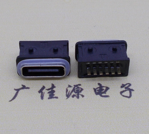 温州防水type-c6p母座立式直插带定位住连接器