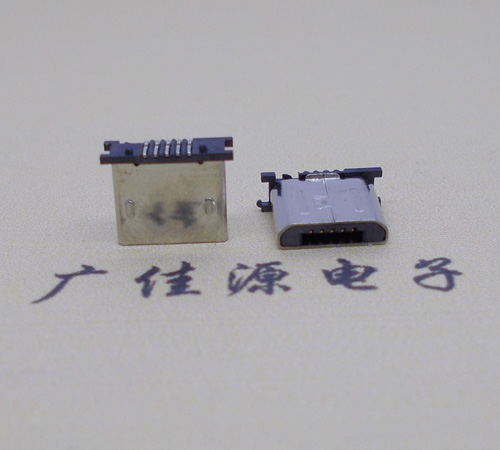 温州MICRO USB 5P公头短体5.6mm立贴带柱无卡勾