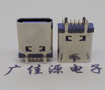 温州立式直插usb type-c14p母座长L=10.0mm