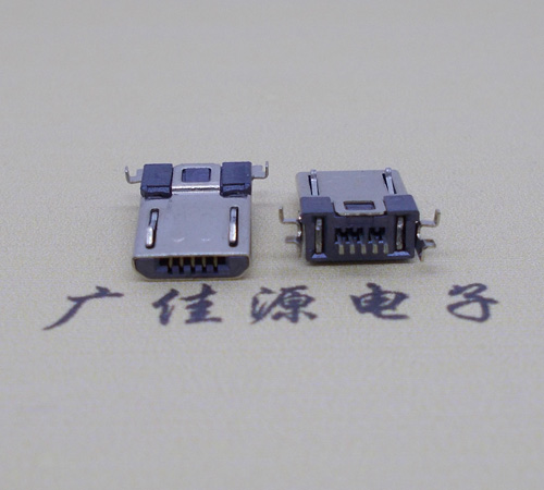 温州Micro usb焊板式公头贴片SMT款无弹超薄