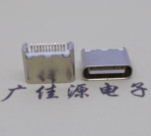 温州type-c24p母座短体6.5mm夹板连接器