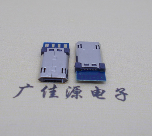 温州迈克micro usb 正反插公头带PCB板四个焊点