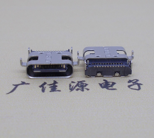 温州卧式type-c24p母座沉板0.8mm 板上型type-c母座接口