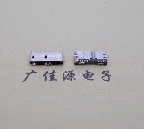 温州无卷边micro usb3.0母座10pin全脚贴