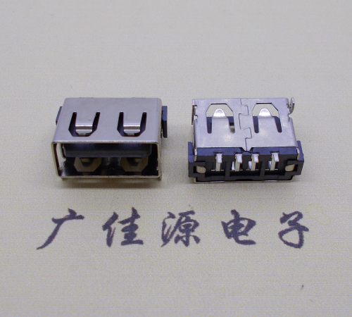 温州usb2.0母座带弹两脚插整体长度10.0mm