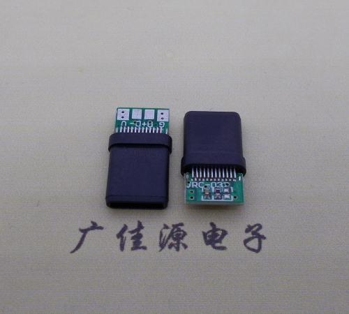 温州type c24p带板测试公头,全塑结构充电数据公座usb 3.1连接器