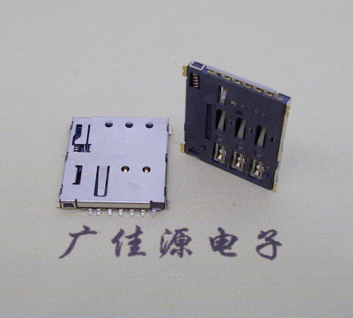 温州NANO SIM 自弹式卡座 1.37H 带CD测试7Pin 手机卡座连接器