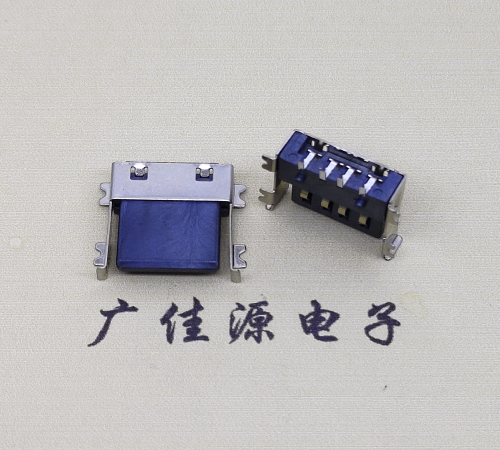温州薄胶芯母座 USB2.0卧式贴板A母10.0短体尺寸