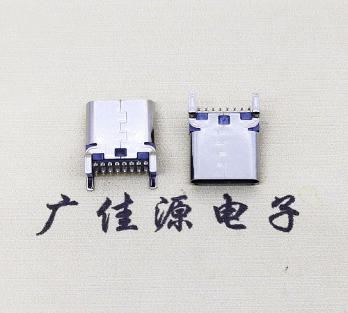 温州USB 3.1TYPE-C16Pin立贴母头座子引脚接线正负级详解