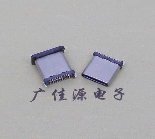 温州USB TYPE-C接口短体24P公头立式贴板高度H=8.0mm 高速数据传输快充电款