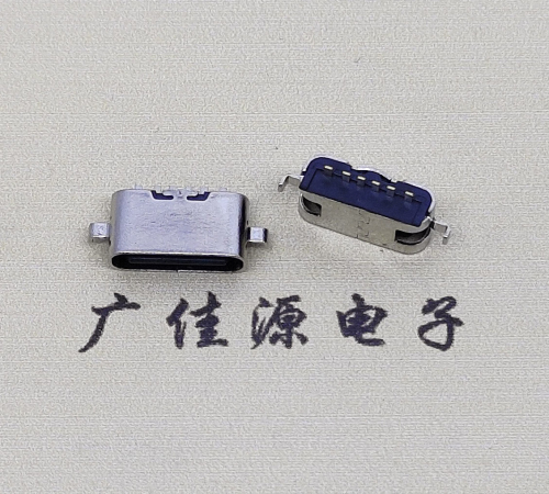 温州type c6p母座接口 沉板0.8mm 两脚插板引脚定义  